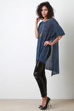 Semi-Sheer Oversize Side Slit Tee