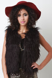 Solid Faux Fur Vest