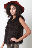 Solid Faux Fur Vest