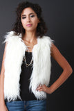 Solid Faux Fur Vest