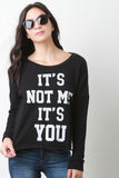 Graphic Print Raw Hem Long Sleeves Sweatshirt