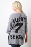 Lucky 7 Marled Knit Boxy Top