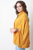 Soft Knit Turtleneck Wrap Cape