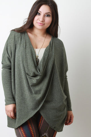 Draping Tulip Dolman Convertible Cardigan Top