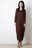 V-Neck Dolman Sleeve Maxi Dress