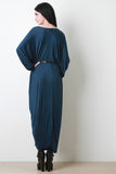 V-Neck Dolman Sleeve Maxi Dress