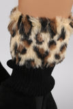 Leopard Fur Cuff Boot Toppers