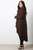 Longline Drape Open Front Cardigan