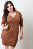 Microfiber Vegan Suede Bodycon Dress