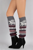 Fair Isle Knit Leg Warmers