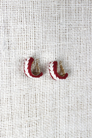 Thread Woven Hoop Earrings