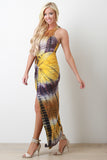 Tie Dye Goddess Knotted Racerback Maxi Dress