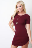 Rounded Hem T-shirt Dress