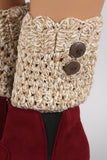 Marl Knit Double Button Leg Warmers