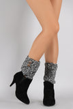 Marl Knit Double Button Leg Warmers