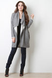 Draping Front French Terry Cardigan