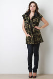 Camouflage Shearling Vest