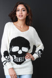 Skull Head Knitted Sweater Top