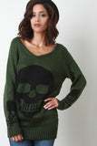 Skull Head Knitted Sweater Top