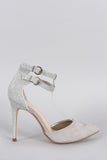 Jenni Rivera Glitter T-Strap Pointy Toe Pump