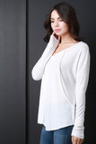 Serged Seam Knit Long Sleeve Top