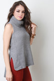 Knitted Sleeveless Turtleneck Top