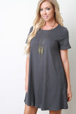 Short Sleeves Shift Tee Dress