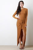 Knotted Twisted Asymmetrical Dress