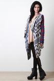 Tribal Thick Knit Asymmetrical Cardigan