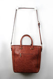 Striated Vegan Leather Tote Bag