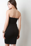 Strapless Horizontal Rib Knit Dress