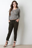 Corset Lace Up Pockets Jogger Pants