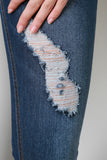 Ripped Thigh Flare Jeans