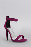 Qupid Classic Ankle Strap Open Toe Heel