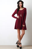 Long Sleeve Soft Knit Shift Dress