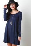 Long Sleeve Soft Knit Shift Dress