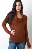 Loose Knit Cowl Neck Sweater Top