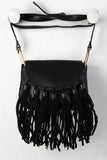 Tassel Fringe Flap Saddle Bag