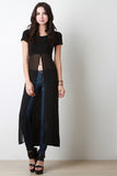 Jersey Crop Chiffon Maxi Top