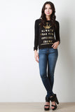 Graphic Print Long Sleeves Sweatshirt