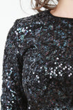 Metallic Sequined Crop Top