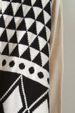 Geometric Knit Patterned Handkerchief Cardigan