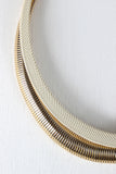 Omega And Mesh Chain Layered Necklace