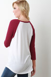 Two Tone Raglan Baseball Top