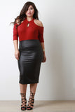 Vegan Leather Pencil Skirt