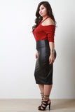 Vegan Leather Pencil Skirt