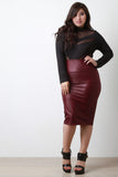 Vegan Leather Pencil Skirt