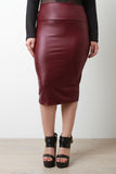 Vegan Leather Pencil Skirt