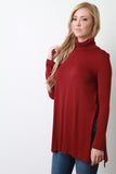 Turtle Neck Long Sleeve Flowy Top