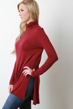 Turtle Neck Long Sleeve Flowy Top